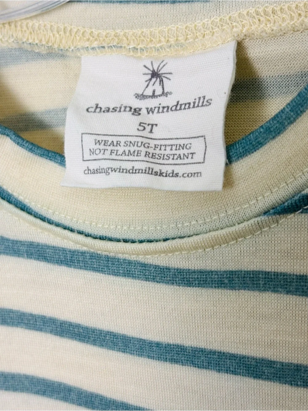Chasing Windmills Merino Wool Stripe Long Sleeve Tee 5 5T Kids Girls Boys